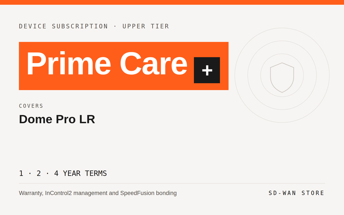 PrimeCare+ — Dome Pro LR